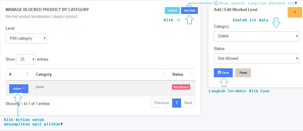 Product Category Blocked